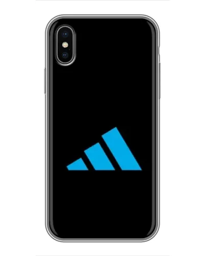 Чехол для iPhone Xs с картинкой «Adidas Cyan Logo»