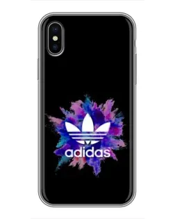 Чехол для iPhone Xs с картинкой «Взрыв красок Adidas»