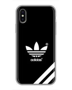 Чехол для iPhone Xs с картинкой «Adidas с диагональными полосами»
