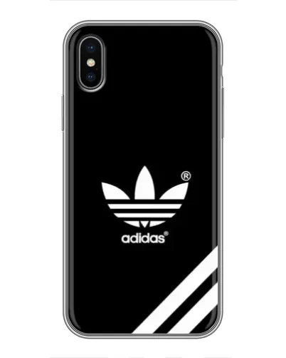 Чехол для iPhone Xs с картинкой «Adidas с диагональными полосами»