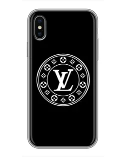 Чехол для iPhone Xs с картинкой «LV — печать стиля»