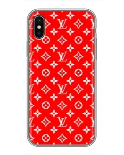 Чехол для iPhone Xs с картинкой «Яркий паттерн LV»