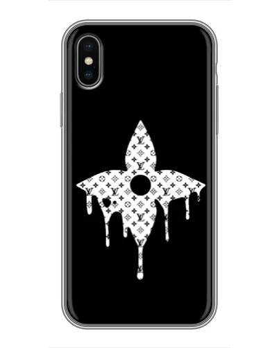 Чехол для iPhone Xs с картинкой «Цветочная монограмма»