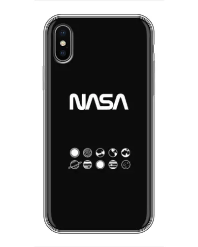 Чехол для iPhone Xs с картинкой «NASA — технический принт»