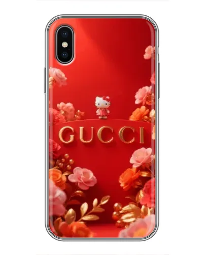 Чехол для iPhone Xs с картинкой «Gucci — золотой сад»