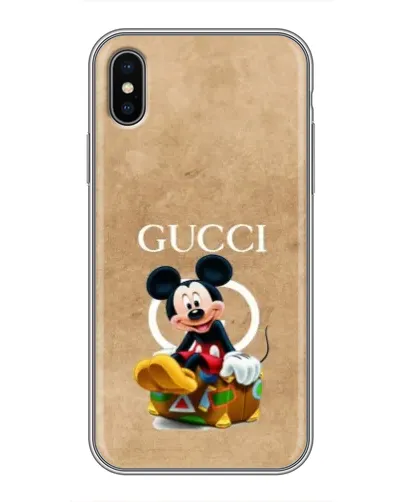 Чехол для iPhone Xs с картинкой «Микки Маус Gucci — крафт»