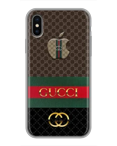 Чехол для iPhone Xs с картинкой «Gucci — брендированный десерт»