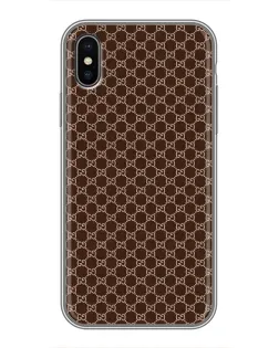 Чохол для iPhone Xs з картинкою «Gucci — шоколадна сітка»