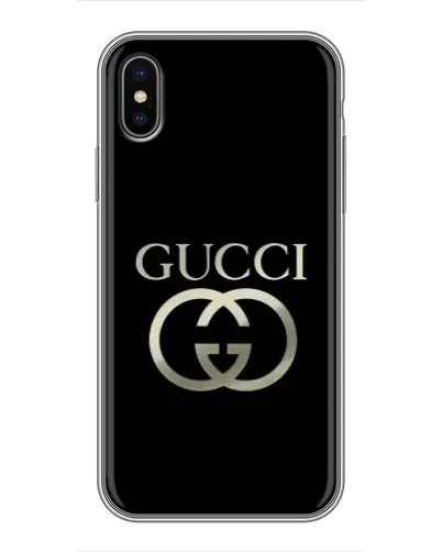 Чохол для iPhone Xs з картинкою «Gucci — золото на чорному» Чохол для iPhone Xs з картинкою «Gucci — золото на чорному»