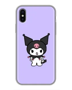 Чохол для iPhone Xs з картинкою «Kuromi — ніжний фіолетовий»