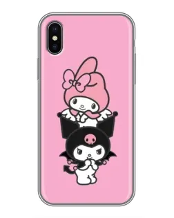 Чохол для iPhone Xs з картинкою «My Melody та Kuromi»