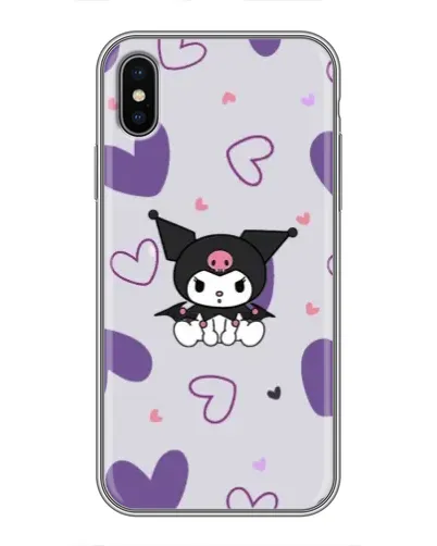 Чохол для iPhone Xs з картинкою «Kuromi та лавандові серця» Чохол для iPhone Xs з картинкою «Kuromi та лавандові серця»