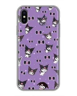 Чохол для iPhone Xs з картинкою «Kuromi — патерн»