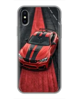 Чехол для iPhone Xs с картинкой «BMW на красной дорожке»