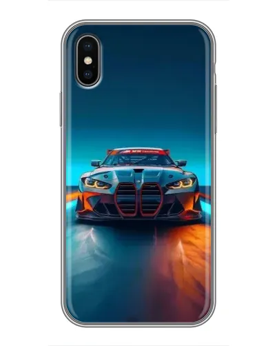 Чохол для iPhone Xs з картинкою «BMW — вогні неону» Чохол для iPhone Xs з картинкою «BMW — вогні неону»