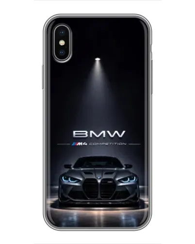 Чохол для iPhone Xs з картинкою «BMW крізь нічне місто» Чохол для iPhone Xs з картинкою «BMW крізь нічне місто»