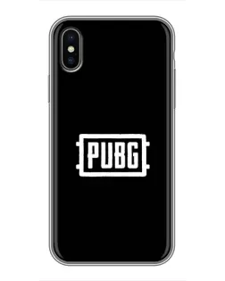 Чехол для iPhone Xs с картинкой «Лого BMW — металлический блеск»