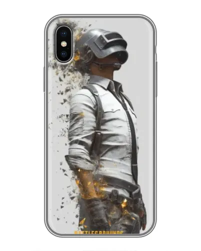 Чохол для iPhone Xs з картинкою «PUBG — боєць у пилу»