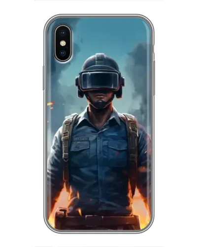 Чохол для iPhone Xs з картинкою «PUBG — реалістичний герой»