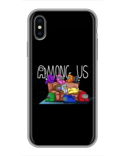 Чехол для iPhone Xs с картинкой «Логотип Among Us»