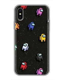Чехол для iPhone Xs с картинкой «Космический паттерн Among Us» Чехол для iPhone Xs с картинкой «Космический паттерн Among Us»