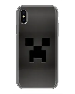 Чехол для iPhone Xs с картинкой «Черный крипер градиент»