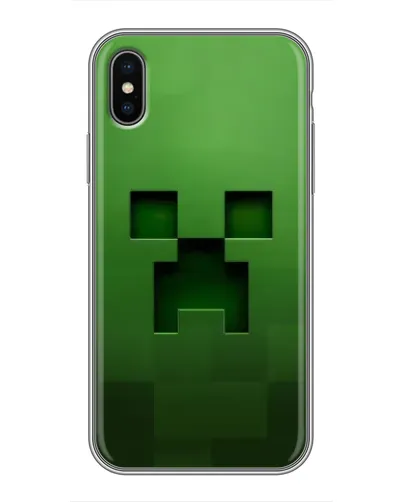 Чехол для iPhone Xs с картинкой «Крипер микро-дизайн» Чехол для iPhone Xs с картинкой «Крипер микро-дизайн»