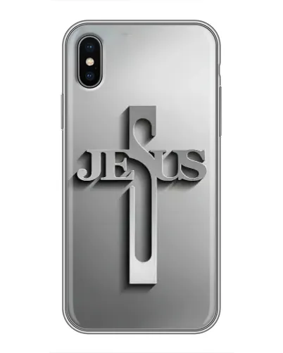 Чохол для iPhone Xs з картинкою «Металевий хрест Jesus» Чохол для iPhone Xs з картинкою «Металевий хрест Jesus»
