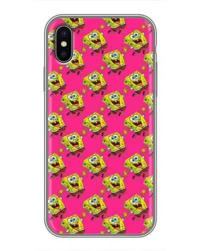 Чехол для iPhone Xs с картинкой «Розовый паттерн»