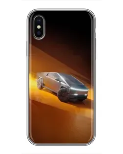 Чохол для iPhone Xs з картинкою «Cybertruck у пустелі»