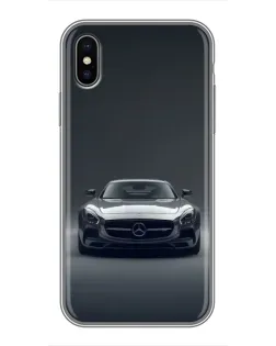 Чохол для iPhone Xs з картинкою «Mercedes на чорному»