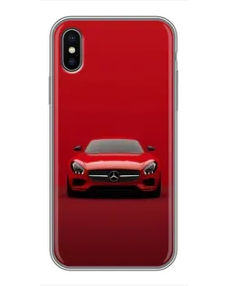 Чохол для iPhone Xs з картинкою «Червоний Mercedes AMG»