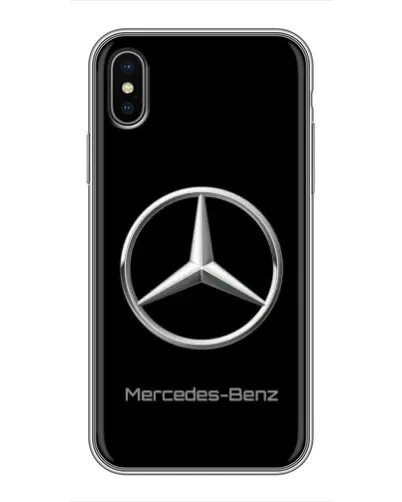 Чохол для iPhone Xs з картинкою «Mercedes Silver Logo»