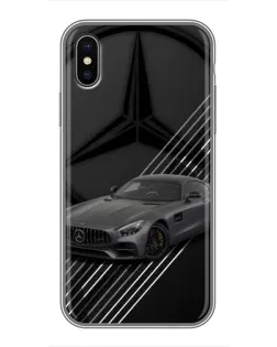 Чохол для iPhone Xs з картинкою «Mercedes AMG — графіка»