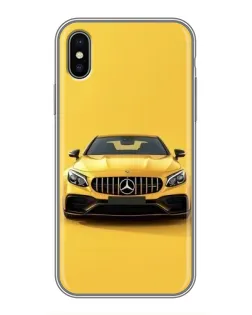 Чохол для iPhone Xs з картинкою «Жовтий Mercedes GT»