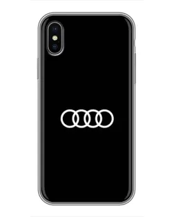 Чохол для iPhone Xs з картинкою «Audi White Logo»