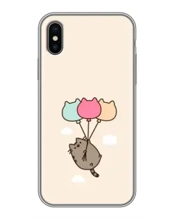 Чехол для iPhone Xs с картинкой «Пушин на шариках»