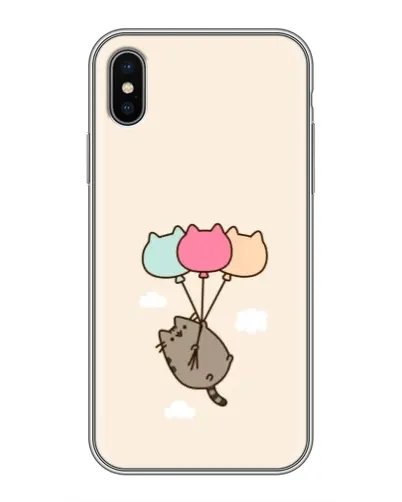 Чехол для iPhone Xs с картинкой «Пушин на шариках»