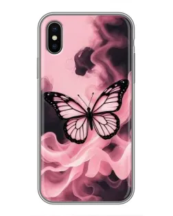 Чохол для iPhone Xs з картинкою «Метелик у диму»