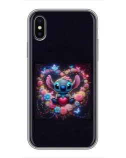 Чохол для iPhone Xs з картинкою «Stitch у квітах» Чохол для iPhone Xs з картинкою «Stitch у квітах»