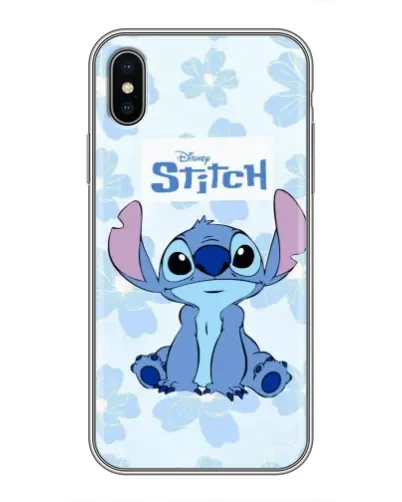 Чохол для iPhone Xs з картинкою «Stitch серед квітів»