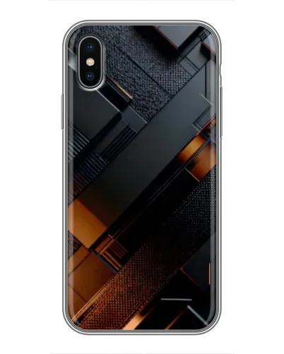 Чехол для iPhone Xs с картинкой «Черные геометрические блоки» Чехол для iPhone Xs с картинкой «Черные геометрические блоки»