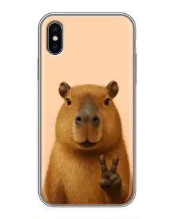 Чохол для iPhone Xs з картинкою «Капібара вікторія»