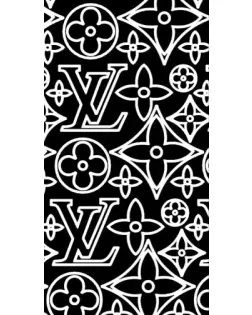 Чехол для Кабели для смартфонов с картинкой «Черно-белый узор LV»
