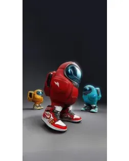 Чехол для Кабели для смартфонов с картинкой «Among Us — 3D стиль»