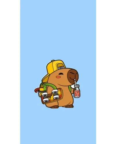 Чехол для Bluetooth колоноки с картинкой «Капибара на скейте»