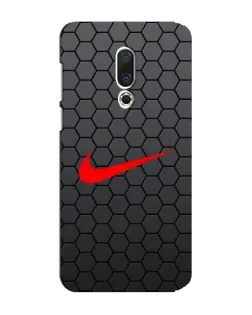 Чехол для Meizu 15 Plus с картинкой «Nike — карбоновая сетка»