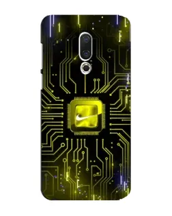 Чехол для Meizu 15 Plus с картинкой «Nike — золотая искра»