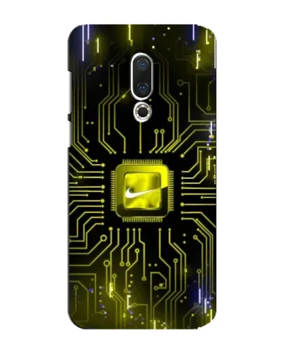 Чехол для Meizu 15 Plus с картинкой «Nike — золотая искра»