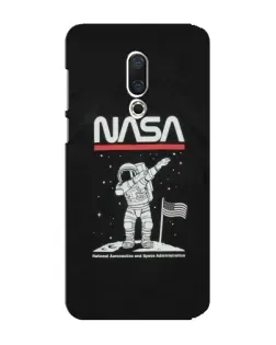 Чехол для Meizu 15 Plus с картинкой «NASA — шагаем по Луне»